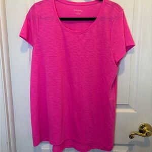 Lilly Pulitzer Hot Pink Short Sleeve Scoop Neck Tee